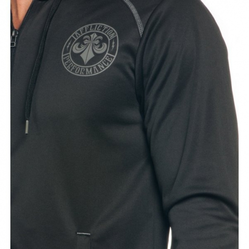 Спортивная кофта Affliction Sport Body Space Full Zip Hoodie Black Grey фото